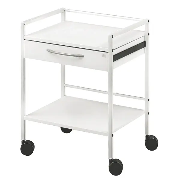 Universal trolley 1 drawer, grey-white frame