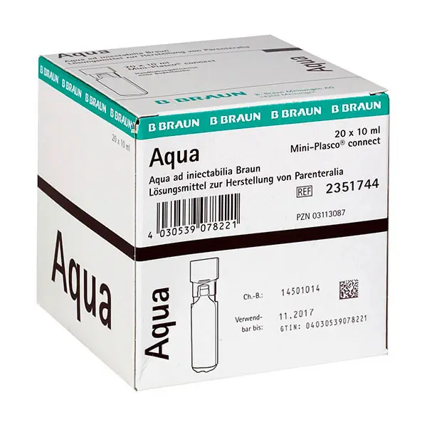 Aqua ad iniectabilia Mini-Plasco connect - B.Braun 10 ml, Mini-Plasco connect